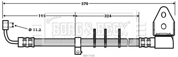 BORG & BECK Jarruletku BBH7408